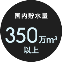 国内貯水量 330万m3以上